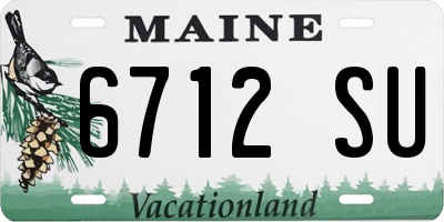 ME license plate 6712SU