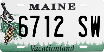 ME license plate 6712SW