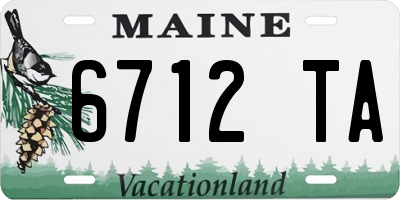 ME license plate 6712TA