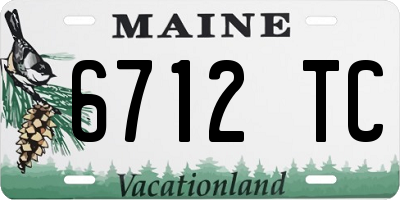 ME license plate 6712TC