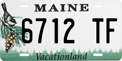ME license plate 6712TF