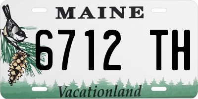 ME license plate 6712TH
