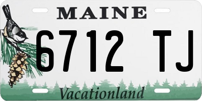 ME license plate 6712TJ