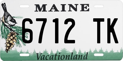 ME license plate 6712TK