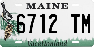 ME license plate 6712TM