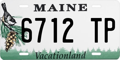 ME license plate 6712TP