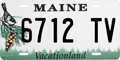 ME license plate 6712TV