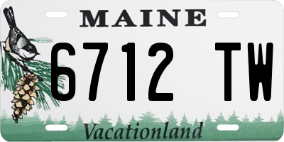 ME license plate 6712TW