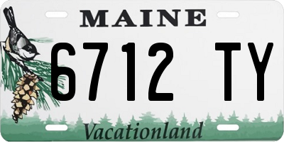 ME license plate 6712TY