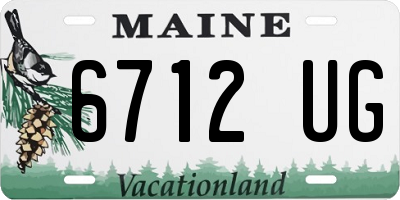 ME license plate 6712UG