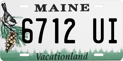 ME license plate 6712UI