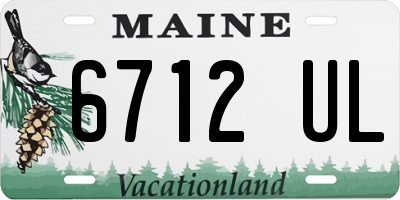ME license plate 6712UL