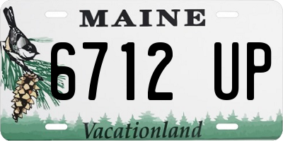 ME license plate 6712UP