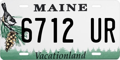 ME license plate 6712UR
