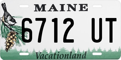 ME license plate 6712UT