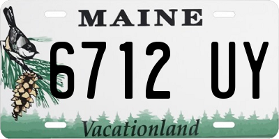 ME license plate 6712UY