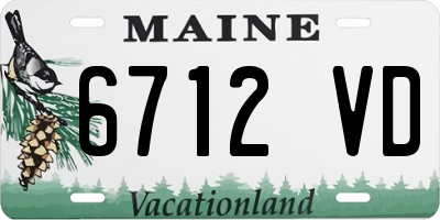 ME license plate 6712VD