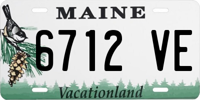 ME license plate 6712VE
