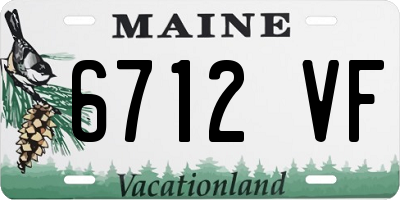 ME license plate 6712VF