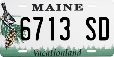 ME license plate 6713SD