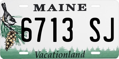 ME license plate 6713SJ