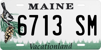 ME license plate 6713SM