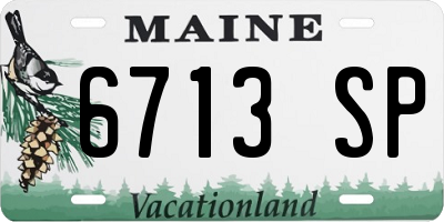 ME license plate 6713SP