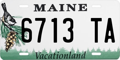ME license plate 6713TA