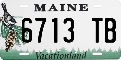 ME license plate 6713TB