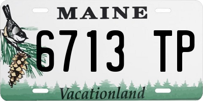 ME license plate 6713TP