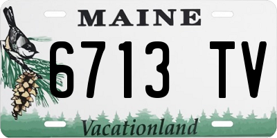 ME license plate 6713TV