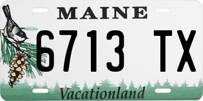 ME license plate 6713TX