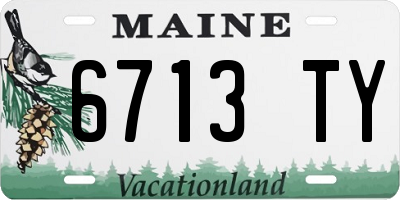 ME license plate 6713TY