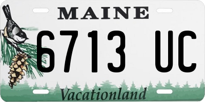 ME license plate 6713UC