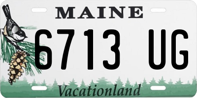 ME license plate 6713UG
