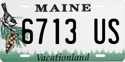 ME license plate 6713US