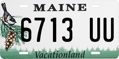 ME license plate 6713UU