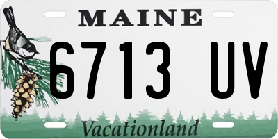 ME license plate 6713UV