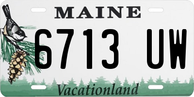 ME license plate 6713UW