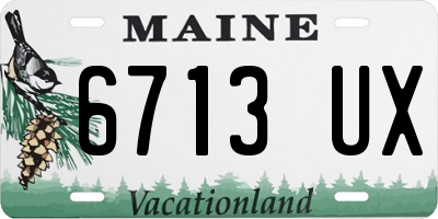 ME license plate 6713UX
