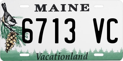 ME license plate 6713VC