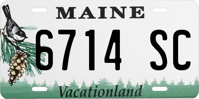 ME license plate 6714SC