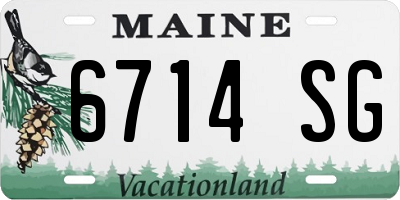 ME license plate 6714SG