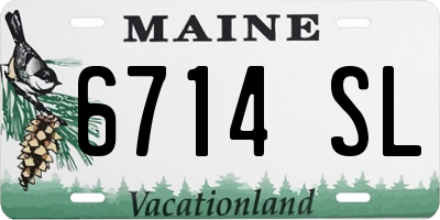 ME license plate 6714SL