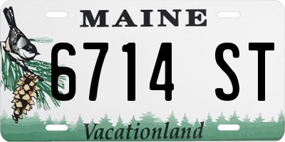 ME license plate 6714ST
