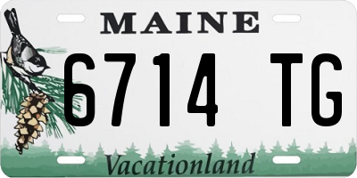 ME license plate 6714TG