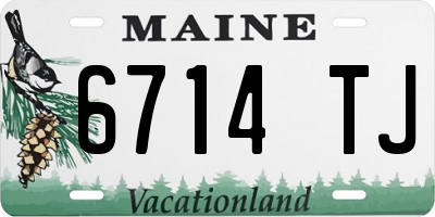 ME license plate 6714TJ