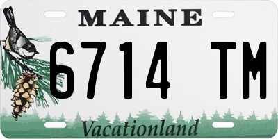 ME license plate 6714TM