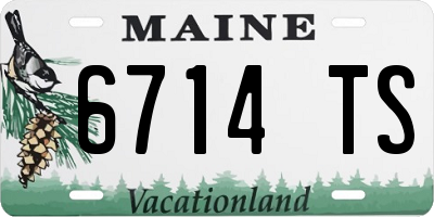 ME license plate 6714TS