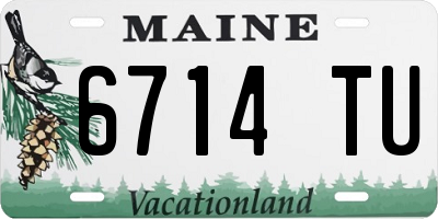 ME license plate 6714TU